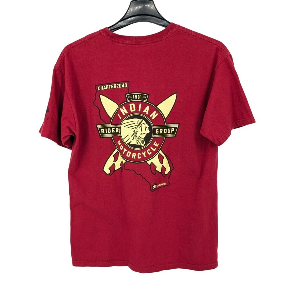 Indian Motorcycle Graphic T Shirt Riders Group Biker Moto San Diego 2040 Size L
